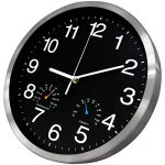 Home Wall Clock with Thermometer
