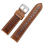 WOCCI 22mm Watch Band, Premium Saddle Style Vintage
