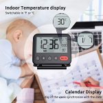 Mini Portable LCD Display Clock with Backlight Calendar