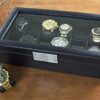 Glenor Co Watch Box for Men - 12 Slot Luxury Carbon Fiber
