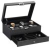 BEWISHOME Watch Box Organizer with Valet Drawer