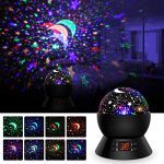 360-Degree Rotating Star Moon Projection Lamp with LED Timer