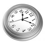 Silver Wall Clock 9 inch Silent Non Ticking Quartz