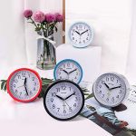Round Silent Analog Alarm Clock Non Ticking, Gentle Wake