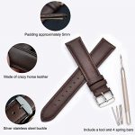 Vintage Leather Band Watch Strap Dark Brown 18mm
