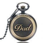 Pocket Watch with Chain Dad Quartz Man Watch GORBEN