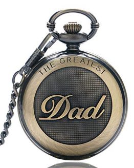 Pocket Watch with Chain Dad Quartz Man Watch GORBEN