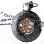 SIBOSUN Skeleton Pocket Watch Special 12-Little-Window Case