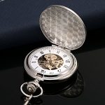 Mechanical Pocket Watch: Timeless Elegance in Silver, Ideal for Xmas, Birthdays, Weddings, and Father's Day