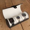 Vegan Leather Travel Watch Case Roll Organizer