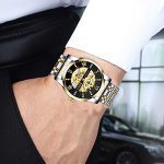 Mens Watches Gold Mechanical Automatic Self-Winding