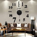 Modern 3D Mirror Wall Clock Decor