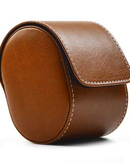 Leather Watch Storage Box Travel Single Watch Case