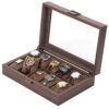 Readaeer 10 Slot PU Leather Watch Box Organizer