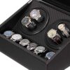 Whispering Luxury: Automatic Watch Winder for 6 Watches - Silent Elegance in Fiber Leather Storage