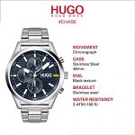 HUGO #CHASE Men's Multifunction Stainless Steel Casual Watch - Silver Elegance