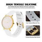 18mm Silicone Watch Band with Gold Buckle