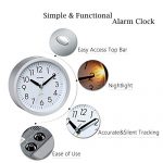 Round Silent Analog Alarm Clock Non Ticking, Gentle Wake