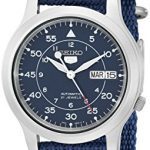 Seiko Automatic Stainless Steel Watch with Blue Band