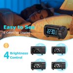 LIORQUE Projection Alarm Clock Radio Digital Clock