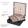 Elegant Necklace Organizer Box: 12 Compartments for Chains and Bracelets - The Perfect Jewelry Storage Solution