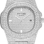 Unisex Luxury Full Diamond Watches Silver/Gold
