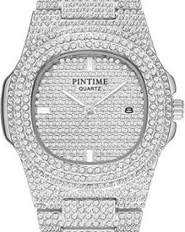 Unisex Luxury Full Diamond Watches Silver/Gold