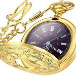 Vintage Pocket Watch Roman Numerals with Chain