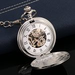 Mechanical Pocket Watch: Timeless Elegance in Silver, Ideal for Xmas, Birthdays, Weddings, and Father's Day