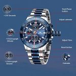 Mens Chronograph Business Watch - Stylish Stainless Steel Waterproof Timepiece with Auto Date Function