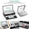 TomCare Upgraded Watch Box Watch Case Jewelry for Men Women