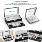 TomCare Upgraded Watch Box Watch Case Jewelry for Men Women