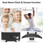 LESHP 3-Color Projection Alarm Clock, Temperature and Humidity Display
