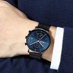 Men Minimalist Quartz Watch Blue/Black