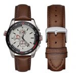 Vintage Leather Band Watch Strap Dark Brown 18mm