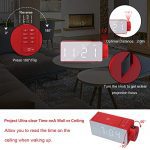 Htterino Projection Alarm Clock Bluetooth Speaker