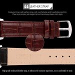 Waterproof Wrist Watch with Golden Dial Brown Leather Band