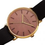 Bruno Magli Unique Black and Brown Italian Leather Dial Strap Watch