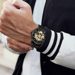 Skeleton Silver Golden Dial Tachymeter Automatic Mechanical Wristwatch