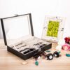 Multi Sunglasses Organizer Leather Holder Box with 8 Slots