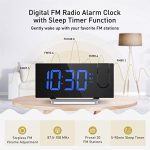 Projection Alarm Clock Radio Digital Clock with USB Charger