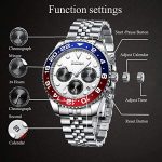 Chronograph Stainless Steel Waterproof Date Analog Watch