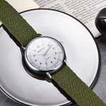 Nylon Band Watch for Men, Boy Clear Design Analog White