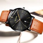 OLEVS Watch Men Leather Watches for Men