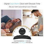 White LightBiz Projection Alarm Clock