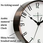 PresenTime Co Lewis Mantel Alarm Clock - A Silent Bronze Companion for Restful Nights