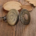 Mudder Vintage Roman Numerals Quartz Pocket Watch: Timeless Elegance in Bronze