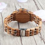 Wooden Watches Luxury Wood Metal Strap Chronograph BOBO BIRD