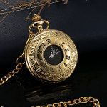 Timeless Elegance: Hicarer Vintage Pocket Watch with Gold Chain – Men’s Steel Timepiece