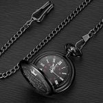 LYMFHCH Black Personalized Pocket Watch Gifts